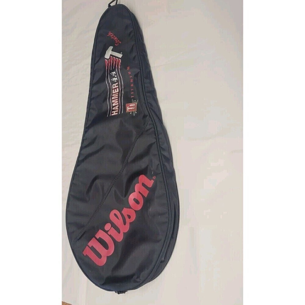 Wilson Hammer 4.4 Titanium Stretch Oversize Grip 4 1/4 Used tennis Racket Case